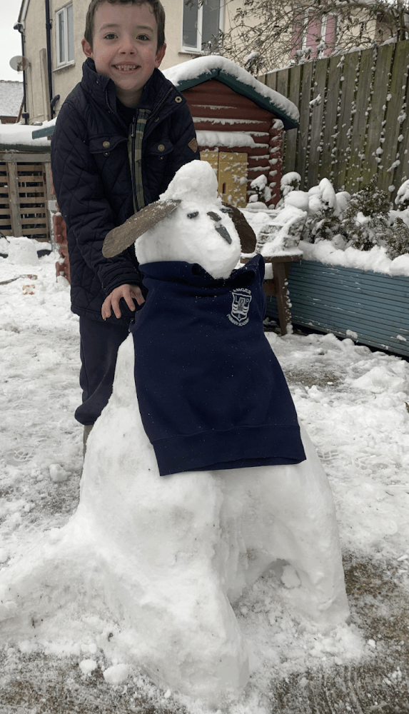 Pupil with a wonderful Langer snowman