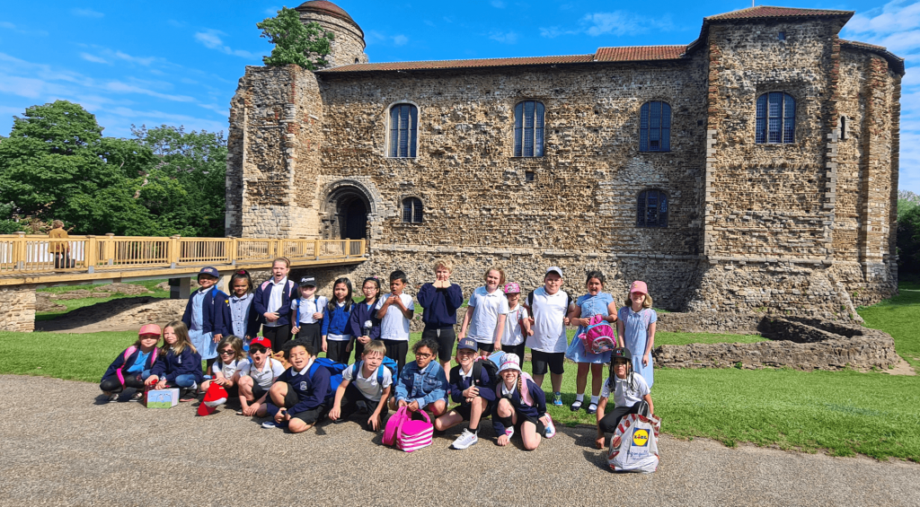 Photo of pupils on a school trip